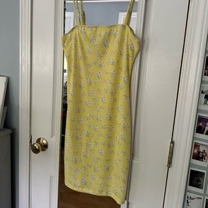 Yellow spaghetti strap dress